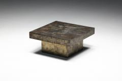 Pia Manu Brutalist Steel Coffee Table France 1970s - 4214958