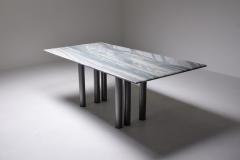 Pia Manu Grey Purple Marble Dining Table by Pia Manu 1990s - 1939255