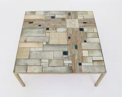 Pia Manu PIA MANU CERAMIC TILED ARTISANAL COFFEE TABLE BELGIUM C1960 - 2528789