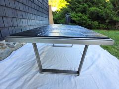 Pia Manu Pia Manu 1960s Brutalist Cast Resin and Steel Sled Base Coffee Table Belgium - 4759435