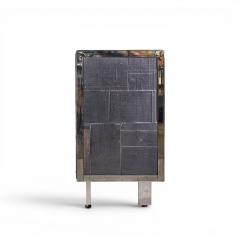 Pia Manu Pia Manu Brutalist Mid Century Steel Chrome and Glass Credenza - 4567184