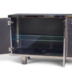 Pia Manu Pia Manu Brutalist Mid Century Steel Chrome and Glass Credenza - 4567187