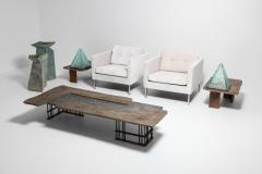 Pia Manu Pia Manu Brutalist Pair of Side Tables 1970s - 1052035