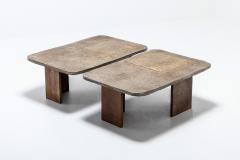 Pia Manu Pia Manu Brutalist Pair of Side Tables 1970s - 1052042