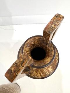 Pichon A Uzes Rare Pair of terres m l es Ceramic Vases Amphora by Pichon of Uz s Amphora - 4404796