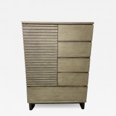 Pickled Modern Hi Chest Armoire Cabinet Wardrobe Metal Base - 2988335