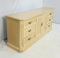 Pickled White Oakwood Credenza Dresser with Nine Drawers - 3948810