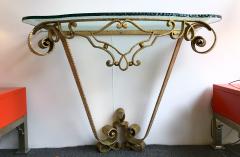 Pier Luigi Colli Console Wrought Iron Gold Leaf by Pier Luigi Colli Italy 1950s - 635161