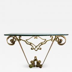 Pier Luigi Colli Console Wrought Iron Gold Leaf by Pier Luigi Colli Italy 1950s - 649067