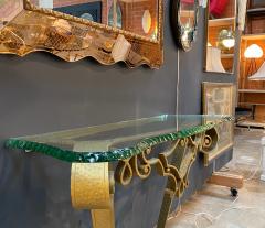 Pier Luigi Colli Console Wrought Iron Gold Leaf by Pier Luigi Colli Italy 1950s - 1228626