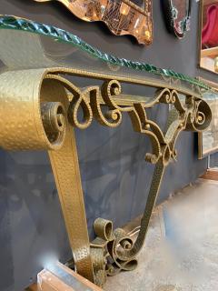 Pier Luigi Colli Console Wrought Iron Gold Leaf by Pier Luigi Colli Italy 1950s - 1228630