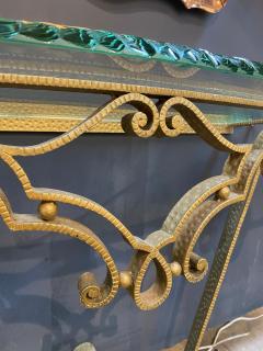 Pier Luigi Colli Console Wrought Iron Gold Leaf by Pier Luigi Colli Italy 1950s - 1228636