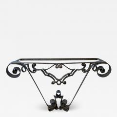 Pier Luigi Colli Console Wrought Iron Gold Leaf by Pier Luigi Colli Italy 1950s - 1698513