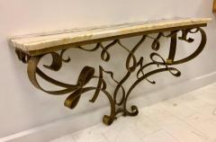 Pier Luigi Colli Exceptional Wall Mount Gilt Iron Console by Pier Lugi Colli circa 1940s - 602518