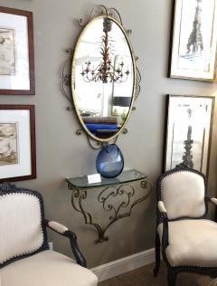 Pier Luigi Colli Italian 1940s Pier Luigi Colli gilt iron console table and mirror - 1070428