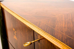 Pier Luigi Colli Italian Midcentury Oval Shaped Rare Bar Cabinet or Sideboard by Pierluigi Colli - 1701750