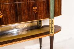 Pier Luigi Colli Italian Midcentury Oval Shaped Rare Bar Cabinet or Sideboard by Pierluigi Colli - 1701753