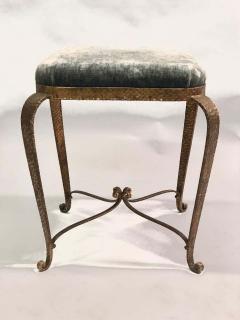 Pier Luigi Colli Italian Modern Neoclassical Gilt Iron Stools Benches by Pier Luigi Colli Pair - 1609868