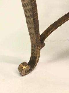Pier Luigi Colli Italian Modern Neoclassical Gilt Iron Stools Benches by Pier Luigi Colli Pair - 1609874