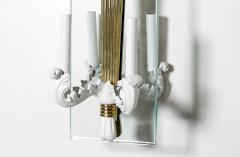 Pier Luigi Colli Lacquered metal brass and glass hall lantern by Pier Luigi Colli - 2005920
