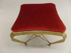 Pier Luigi Colli Pair of Italian Midcentury Hand Hammered Gilt Iron Benches by Pier Luigi Colli - 1629878
