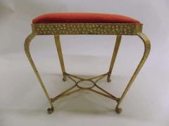 Pier Luigi Colli Pair of Italian Midcentury Hand Hammered Gilt Iron Benches by Pier Luigi Colli - 1629900