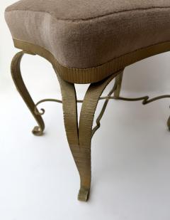 Pier Luigi Colli Pair of Stools Gilt Wrought Iron by Pier Luigi Colli Italy 1950s - 4478366
