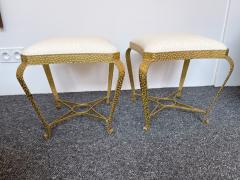 Pier Luigi Colli Pair of Stools Gold Leaf by Pier Luigi Colli Italy 1950s - 2448936