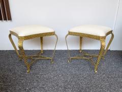 Pier Luigi Colli Pair of Stools Gold Leaf by Pier Luigi Colli Italy 1950s - 2448937