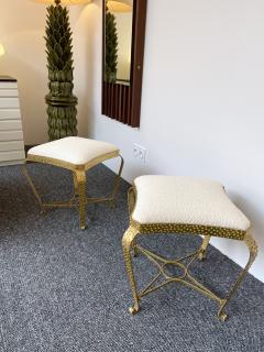 Pier Luigi Colli Pair of Stools Gold Leaf by Pier Luigi Colli Italy 1950s - 2448951