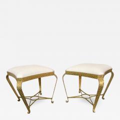 Pier Luigi Colli Pair of Stools Gold Leaf by Pier Luigi Colli Italy 1950s - 2452350