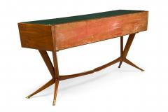 Pier Luigi Colli Pier Luigi Colli Italian Modern Wood and Green Glass Buffet Console Table - 4161542