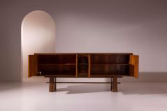Pier Luigi Colli Pier Luigi Colli Oak wood sideboard with carved walnut inlays Italy 1940s - 4505933
