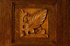 Pier Luigi Colli Pier Luigi Colli Oak wood sideboard with carved walnut inlays Italy 1940s - 4505934