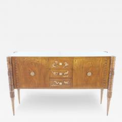 Pier Luigi Colli Pierluigi Colli sideboard carved wood veneered root two doors drawers 1940 - 3571271