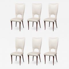 Pier Luigi Colli Set of Six Mid Century Gallo Shield Form Dining Chairs by Pier Luigi Colli - 2910765