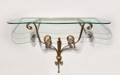 Pier Luigi Colli XX Century Italian Gilt Iron Console By Pier Luigi Colli - 3692648