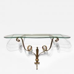 Pier Luigi Colli XX Century Italian Gilt Iron Console By Pier Luigi Colli - 3697367