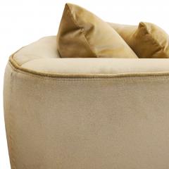 Pier Luigi Frighetto Pair of Brando Lounge Chairs in Light Camel Chenille - 4793113