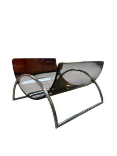 Pierangelo Gallotti Italian Lira Magazine Rack by Pierangelo Gallotti for Gallotti Radice 1980s - 4095035