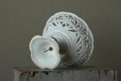 Pierced and Raised Porcelain Centerpiece Bowl or Comport Early 20th Century - 4608312