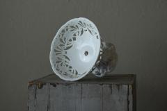 Pierced and Raised Porcelain Centerpiece Bowl or Comport Early 20th Century - 4608316