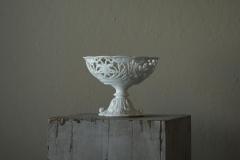 Pierced and Raised Porcelain Centerpiece Bowl or Comport Early 20th Century - 4608345