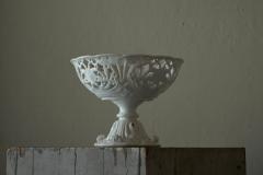 Pierced and Raised Porcelain Centerpiece Bowl or Comport Early 20th Century - 4608362