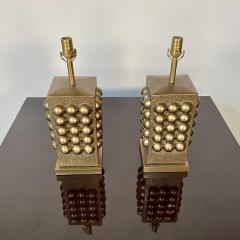 Pieri Tullio Pair of Italian Mid Century Modern Metal Table or Desk Lamps Signed Pieri Tullio - 3263973