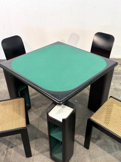 Pierluigi Molinari Pierluigi Molinari Game Table with Four Chairs Italy 1970s - 4498475