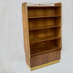 Pierluigi Spadolini Pierluigi Spadolini Mid Century Modern Walnut Libraries with Brass Details Pair - 1984685