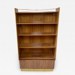 Pierluigi Spadolini Pierluigi Spadolini Mid Century Modern Walnut Libraries with Brass Details Pair - 1987465