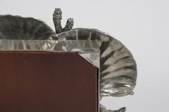 Piero Figura 1980s Sculptured pewter table mirror by Piero Figura - 2900240