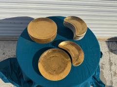 Piero Fornasetti 4 Cups 8 Saucers of 1950s Piero Fornasetti Gilt Grande Antico Tea Service - 4519281